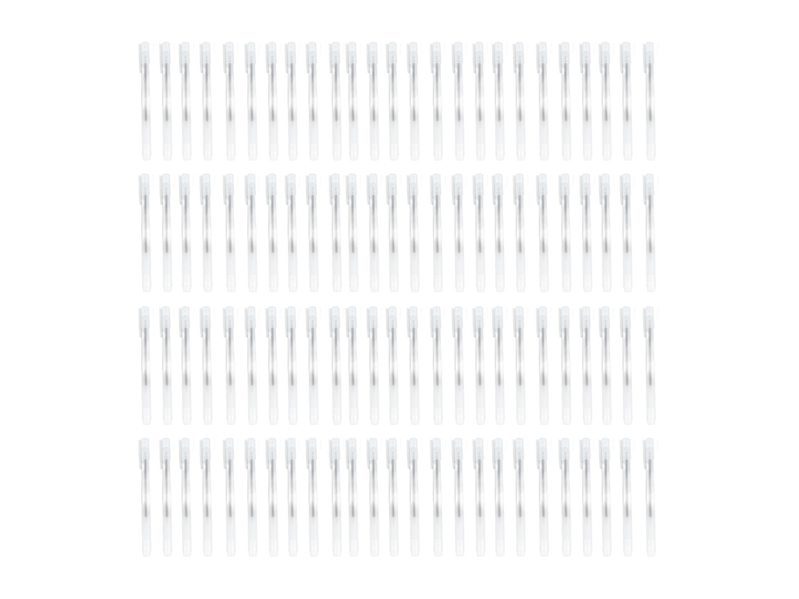 100 Canetas De Gel De 0,5 Mm De Secagem Rápida, Escrita Suave, Tinta Preta Com Corpo Transparente Esmerilhado Para Trabalho E Estudo.