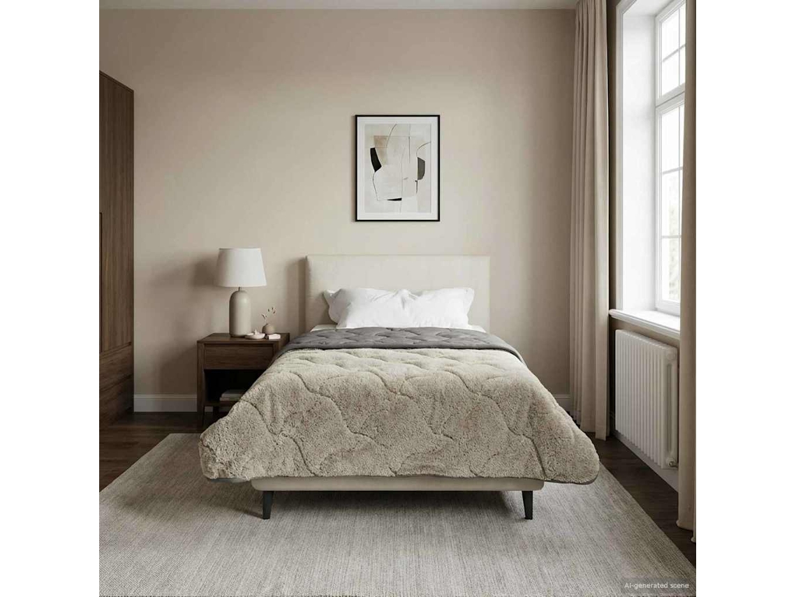 Vidaxl Duvet De Ano Inteiro Colchonete Cinzento-claro 155 X 200 Cm