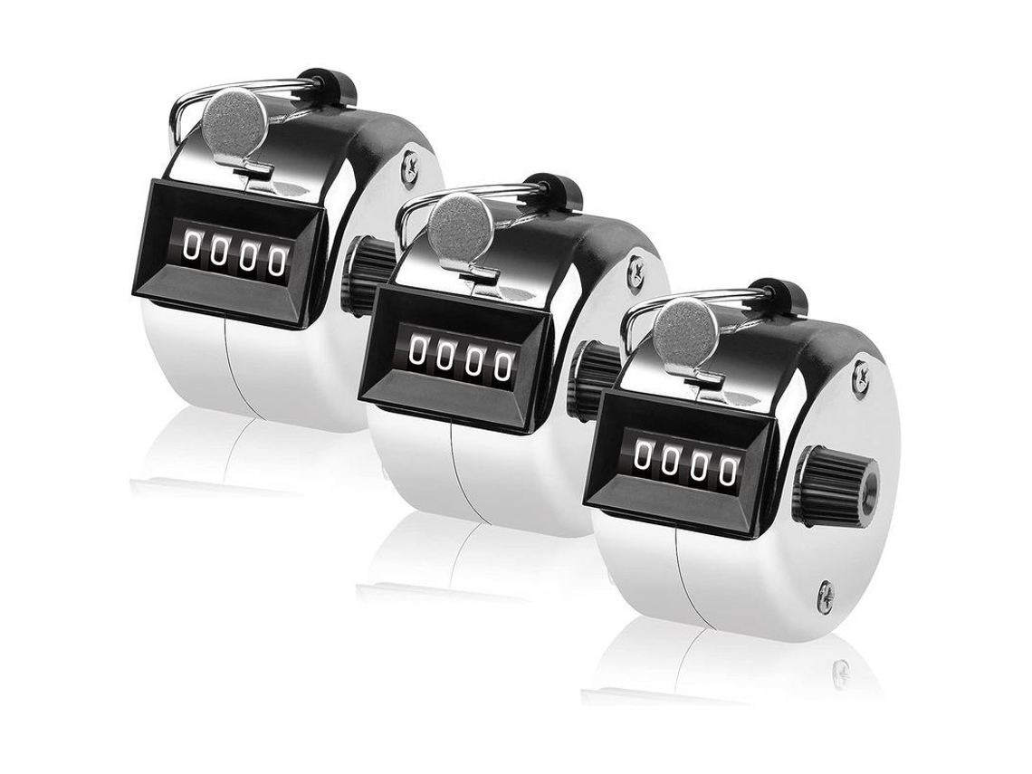 Contador Manual de Metal de 4 Dígitos Clicker para Contar Golf, Estádios, Restaurantes y Mais
