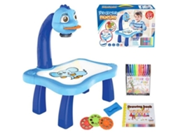 Kit de pintura azul crianças led arte mesa projetor brinquedos desenho crianças artes pintura placa artesanato a S/MARCA