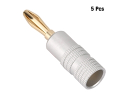 Laxiscreed Conector Banana De Cobre 4mm Banho De Ouro, Compatível Com Equipamentos De Áudio