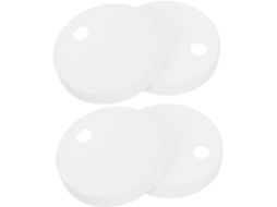 Coheali Conjunto De 4-tampas Fuso Assento Sanitário Em Plástico Branco, Tampas Decorativas De Pvc 45mm