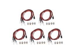 Kit De Luzes Led Para Carro Rc 5mm Vermelho 5 Peças Para Traxxas Hsp Redcat Axial Scx10 D90 Hpi