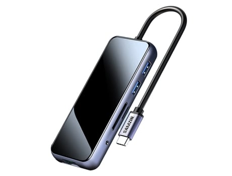 Adaptador SAMZHE Gt6K 6In1 Type-C a 3Usb3.0 Hdmi Pd 1000Mbps para Huawei Mate40/P50 S20