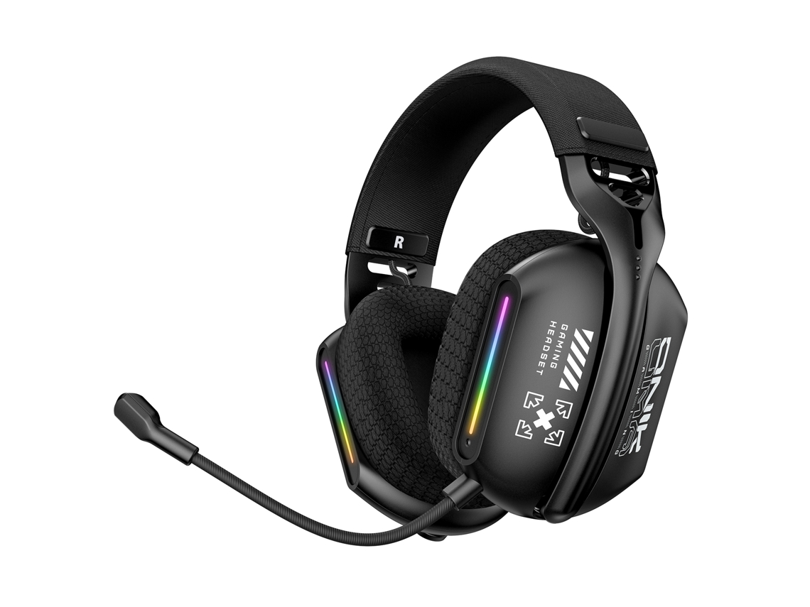 Fone De Ouvido Gamer Sem Fio Com Microfone E Iluminação Rgb.