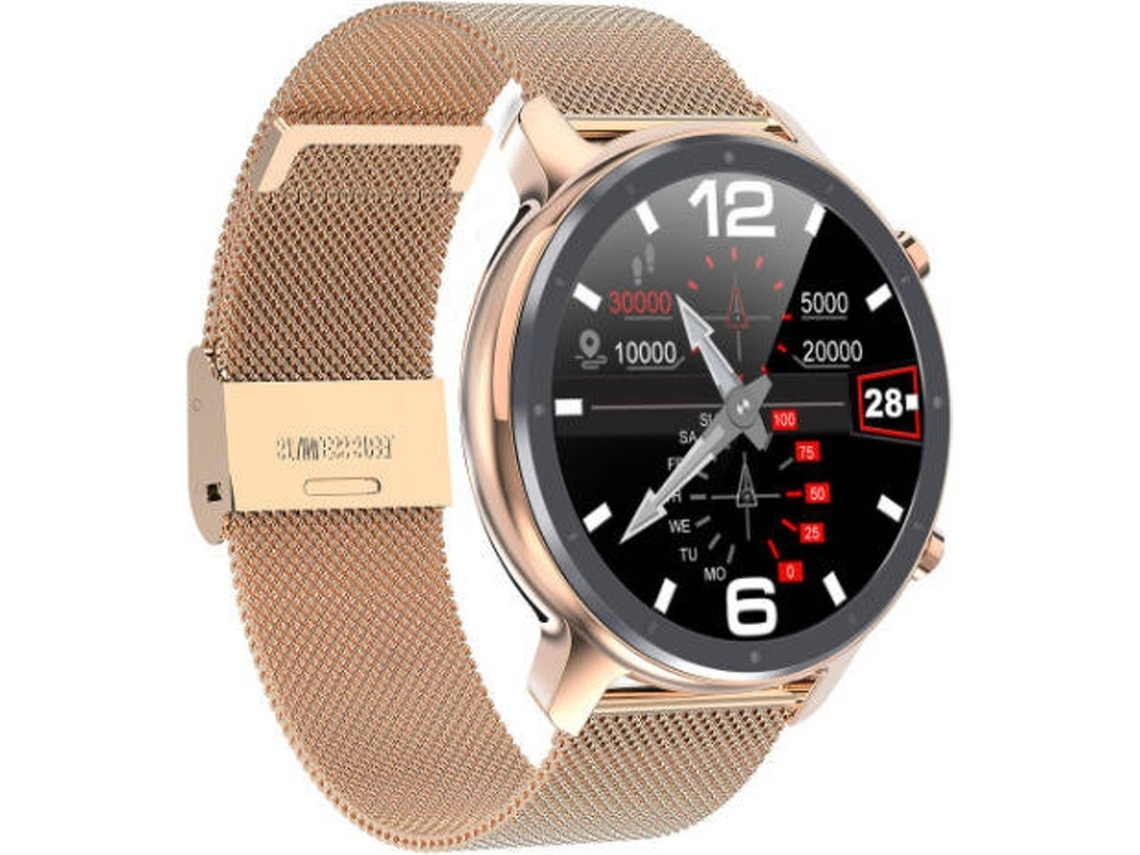 Relógio Masculino Sport Smartwatch À Prova Dágua Ip68 1.3 Fitness Pulseira Monitor De Pressão Arterial Pedômetro Para Ios Android Yizhood (ouro)