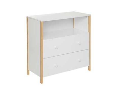 Cómoda MUEMUE Aglomerado de Madeira Branco (80x85x40)