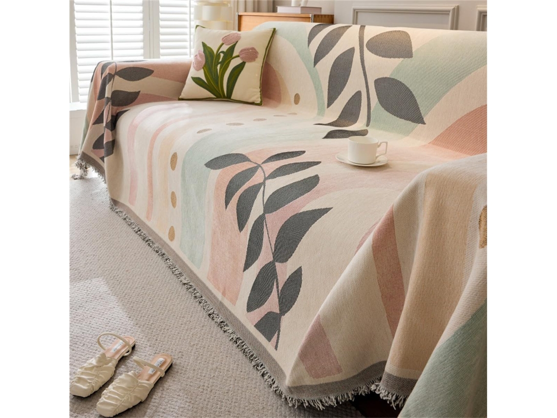 Conjunto de Cama com Pompons XXL em Poliéster 180x150cm