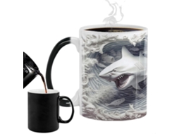 Caneca De Tubarão Que Muda De Cor Com O Calor, Bebida