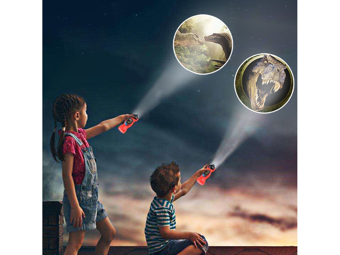 Linterna Proyector Niños Juguete Luminoso Com Lente Giratória E 24 Padrões Diferentes