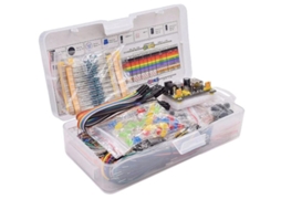 Kit de Componentes Eletrônicos com Breadboard 830 Pontos para Arduino R3 com Caixa Plástica