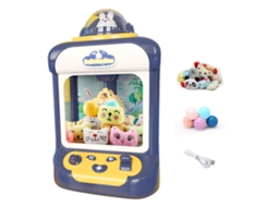 Ats máquina de Garra Pequena para Crianças com Alavancas Duplas, Brinquedos de Pelúcia e Bolas Coelho Azul