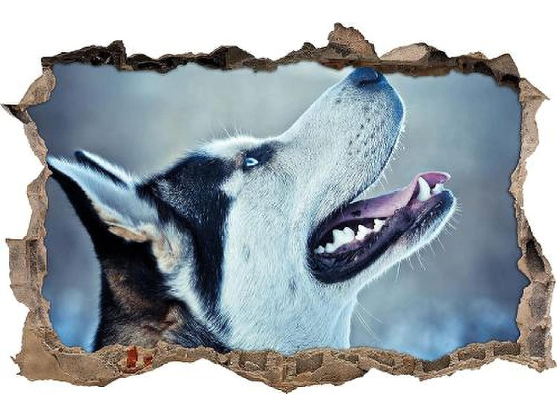 Adesivos Muraux 3d Chien Pvc Autocollant Mural Autocollant Pour Fenêtre Chambre Salon Bureau Decoração 42x62cm