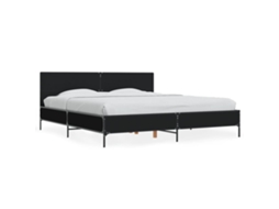 Bed Frame, Bed Frames Vidaxl Preto Madeira Processada (180 X 200 Cm)
