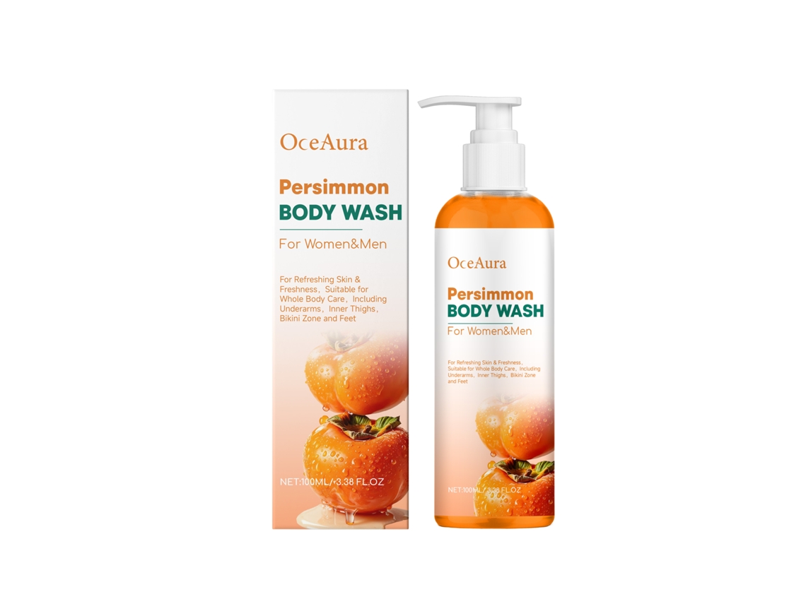 Gel de Banho Oceaura Persimmon de LAXISCREED para Limpeza Suave e Sensação Refrescante