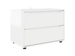 Armário de Arrumação Branco Brilhante 80 X 48 X 57 Cm MAISON EXCLUSIVE