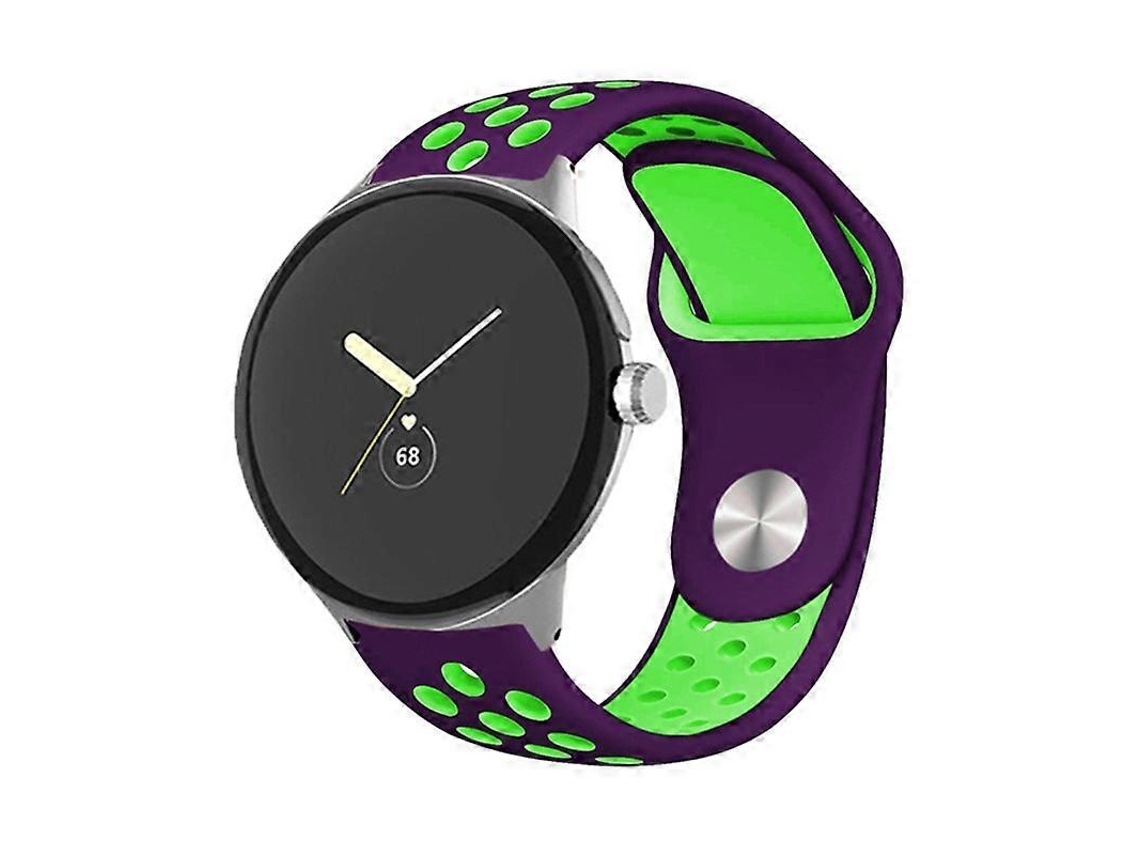 Pulseira De Silicone Bicolor Com Fecho Invertido Para Google Pixel Watch