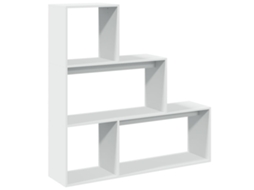 Estante Divisória 3 Níveis Derivados de Madeira Branco MAISON EXCLUSIVE (123x29x123 cm)