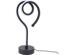 Luminária de mesa LED espiral moderna, com intensidade ajustável, ideal para cabeceira, escrivaninha e galeria.