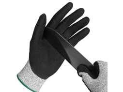 Luva de nível 5 de resistência a cortes com malha de aço inoxidável para ostras, carnes, jardinagem e trinchar, tamanho M