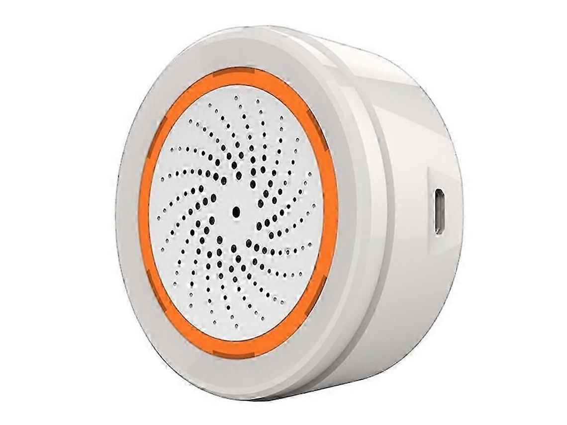 Sirene De Alarme Inteligente Tuya Zigbee Com Luzes Estroboscópicas E Alto-falante De 90db Para Alertas De Segurança Residencial Aprimorados.