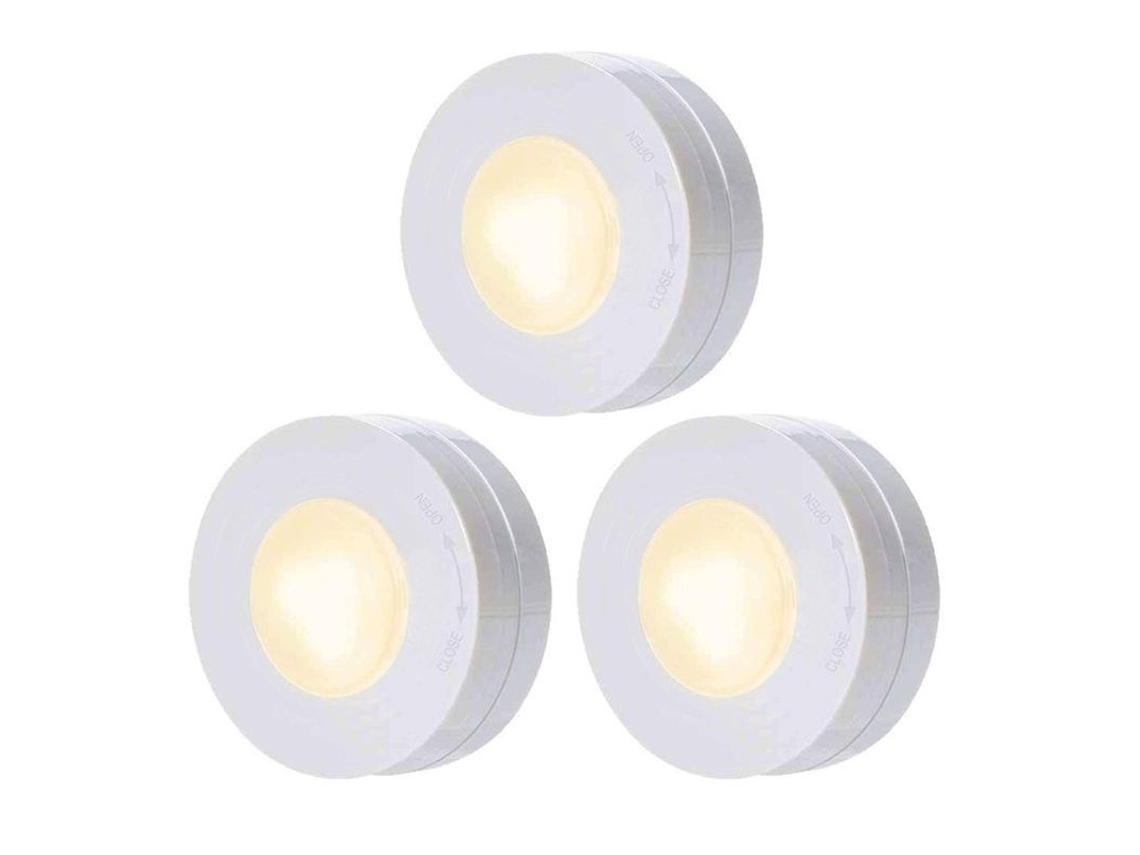 Luz De Led Sem Fio Com Controle Remoto, Dimmer Ajustável, 55 Lumens E Longa Duração Da Bateria