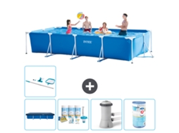 Intex Piscina Com Estrutura Retangular - 450x220x84 Cm - 6-peças S30247