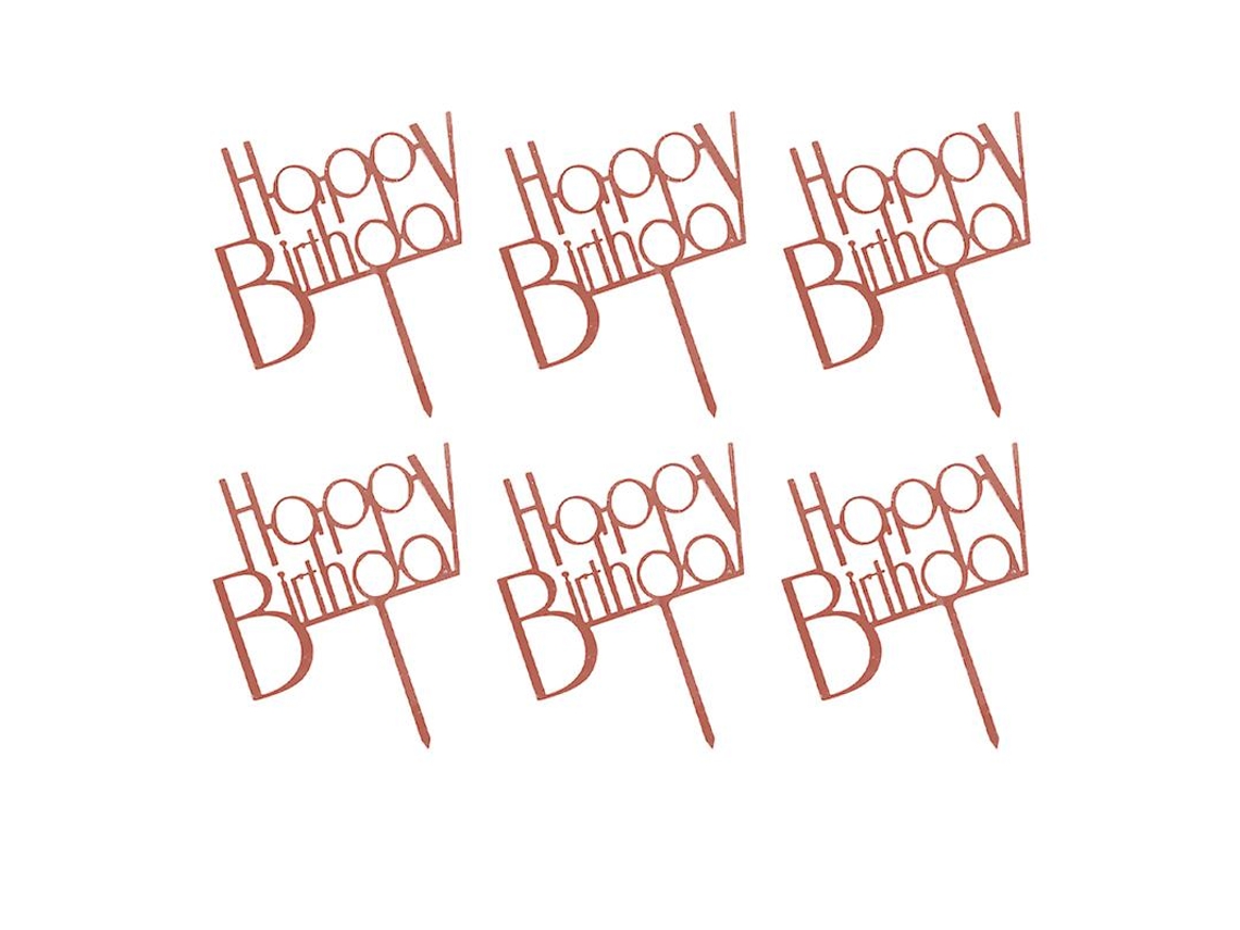 6 Peças De Cobertura De Bolo Para Decorações De Bolo De Aniversário