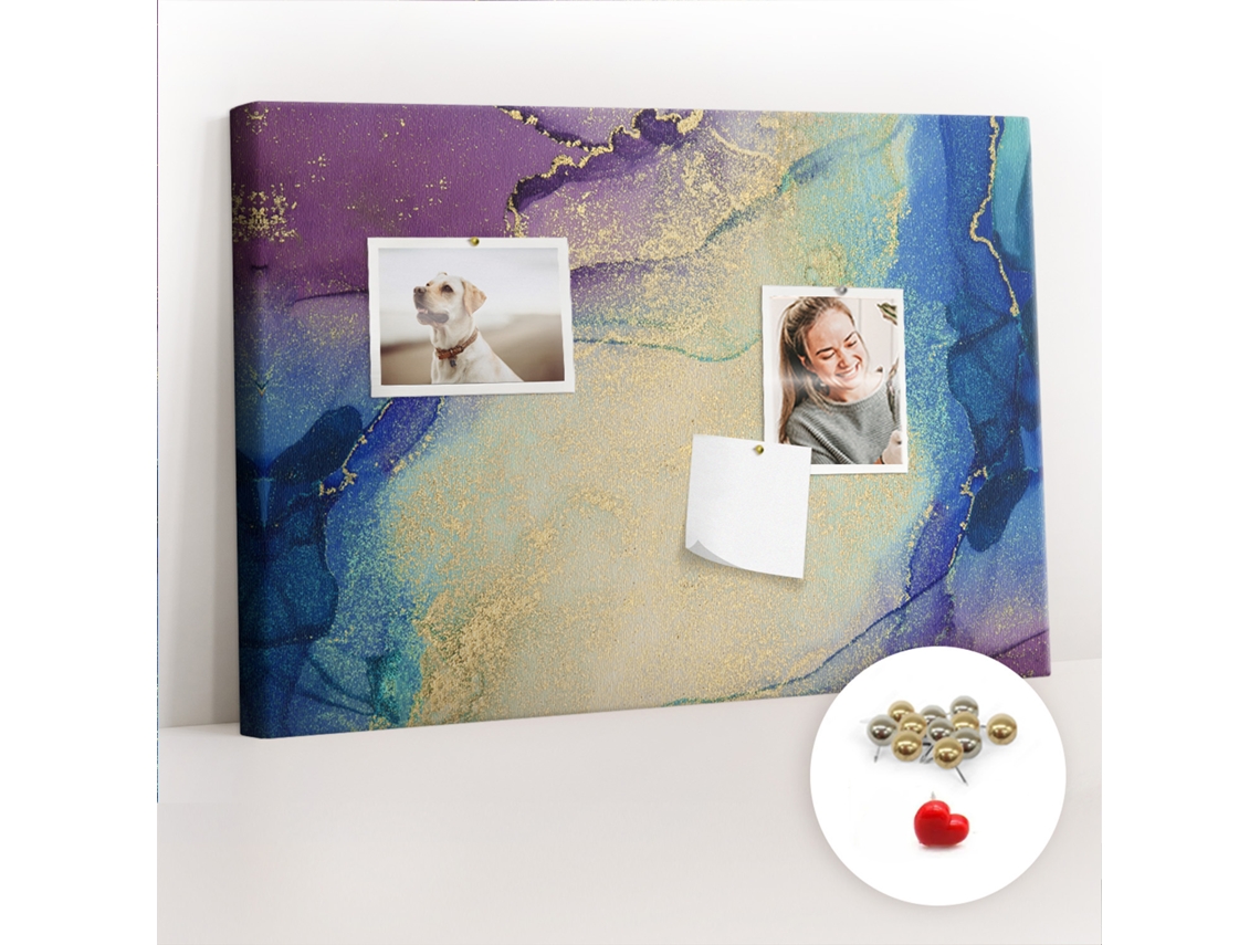 Quadro De Cortiça Mármore Decorativo Para O Escritório Espelharte (60x40 Cm)