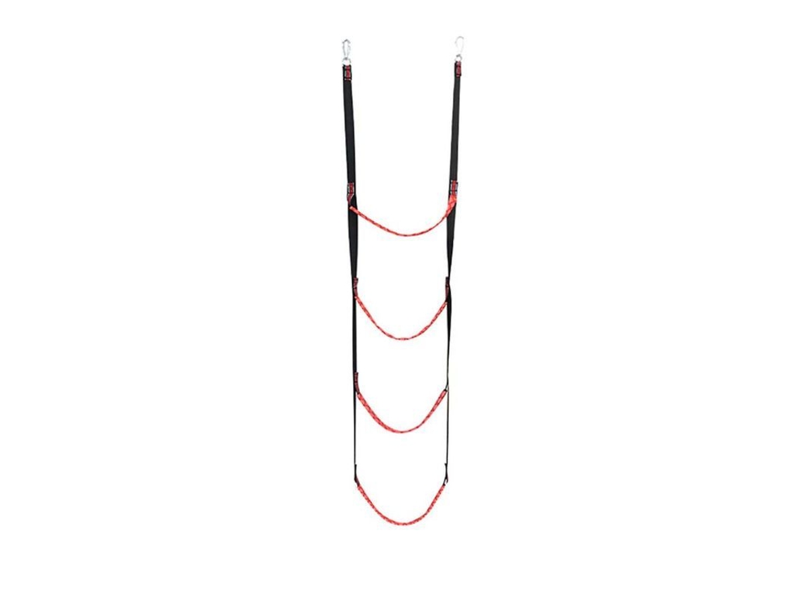 Escalera De Cuerda Plegable Portátil 4 Pasos Para Barco Kayak Dinghy Natación Antideslizante 4 Escadas Rojo