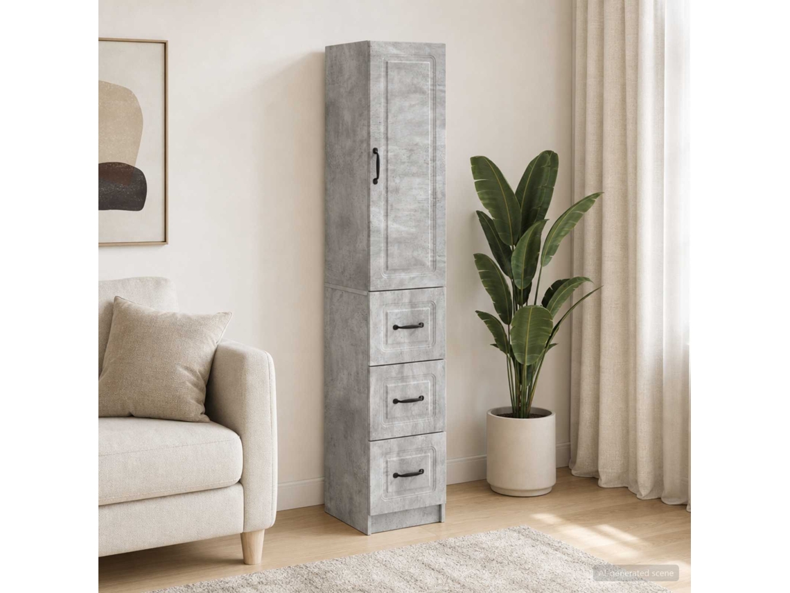 Vidaxl Conjunto De Gabinete 2 Unid. 33 X 34,5 X 87 Cm Cinzento Cimento