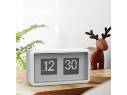 Relógio De Mesa Vintage Para Quarto, Com Função De Virar Páginas, Alimentado Por Bateria, Com Função De Virar Páginas Automática Zeuxo (branco)