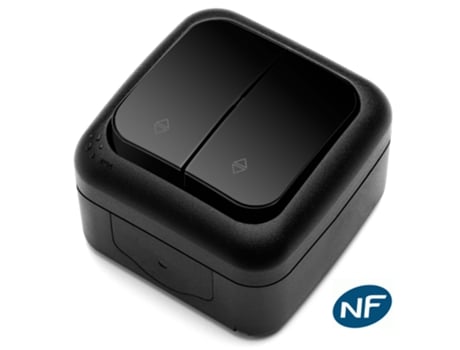 Interruptor Duplo com Retorno Impermeável Ip54 VIKO BY PANASONIC Preto Nf