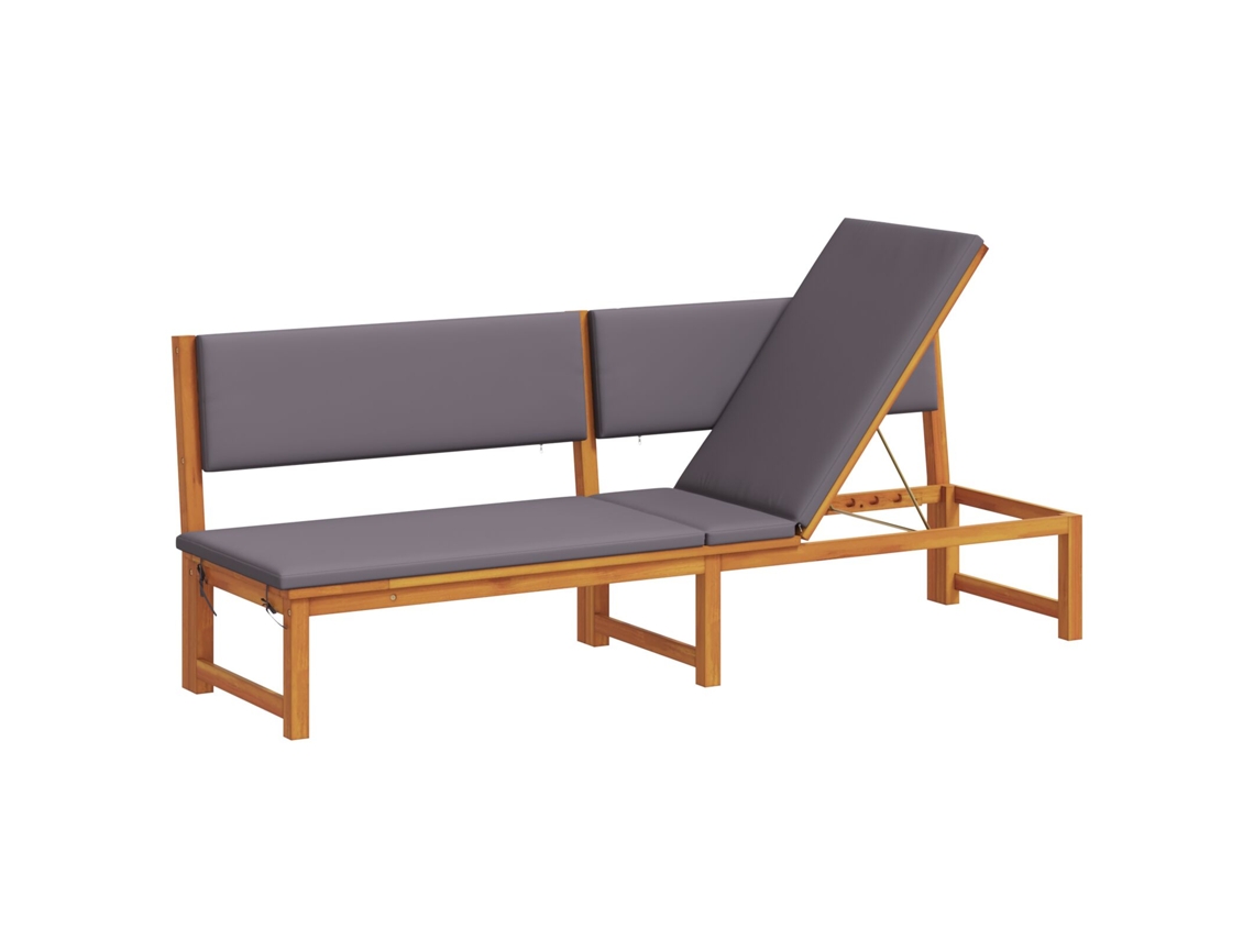 Conjunto 1 Assentos Exteriores Vidaxl Castanho Madeira De Acácia Maciça (200 X 57 X 75cm)