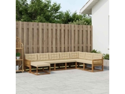 Vidaxl Conjunto De Sofás Para Exterior 8 Unid. Natural E Bege