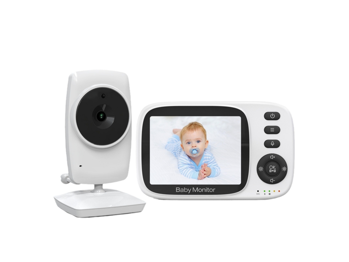 Monitor De Bebé Com Câmara Hd E Ecrã De 5 Polegadas, 3,2 Polegadas E Lcd, Para Vigilância Do Sono Infantil Tressino