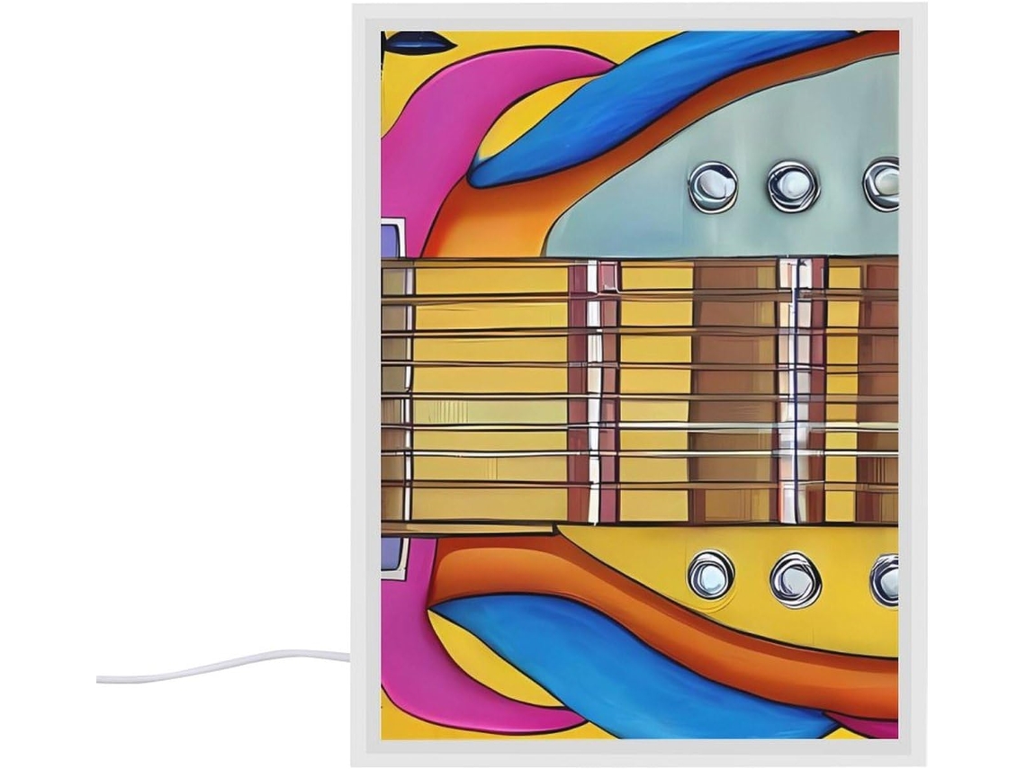 Abajur De Mesa Em Formato Guitarra Quarto, Sala De Estar, Escritório Ou Mesa De Computador
