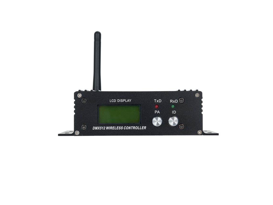 Controlador Sem Fio Dmx 512 Transmissor Receptor LCD 35 Grupos Potência 400m | S/MARCA