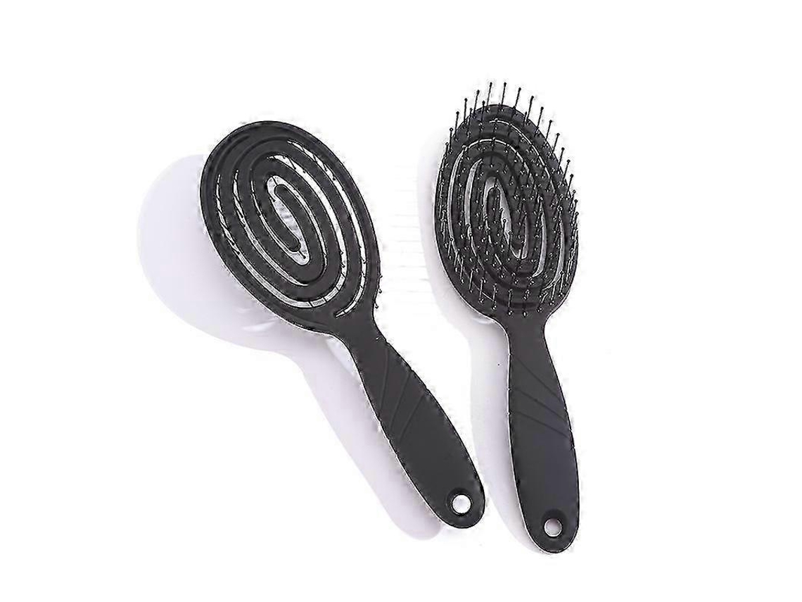 Escova De Cabelo Orgânica, Não Puxa, Escova De Investigação Para Cabelos Cacheados E Longos Escova Com Mola Espiral Brilvibera