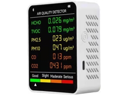Monitor Qualidade Ar 6 Em 1 Detector Pm2.5 Co2 Visor Lcd