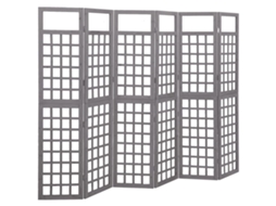 Room Divider, Room Dividers Vidaxl Cinzeto Madeira (242,5 X 180 Cm)