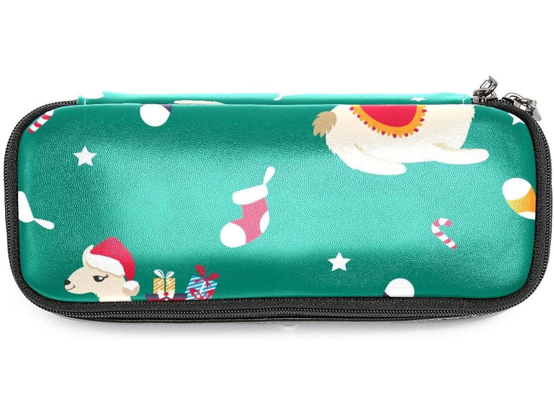 Estojo para lápis com estampa de Natal Ovelhas, grande capacidade, organizador de maquiagem, ideal para a escola.