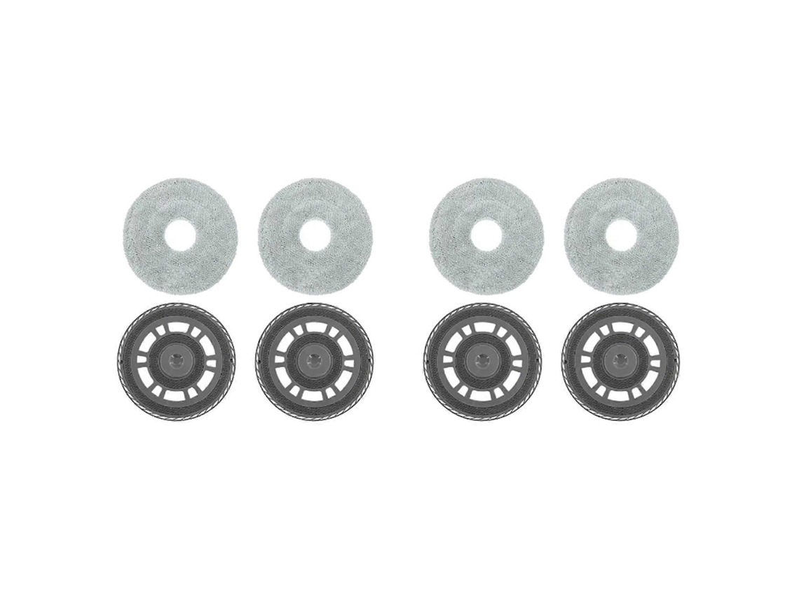 Kit De Limpeza Com 4 Panos E Suporte Para Esfregão Para Aspirador Robô Dreame L20 Ultra/x20 Pro/xiaomi Mijia M30s._glo