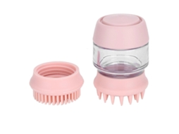 Escova Banho Pet Massagem Remove Pelos Multiuso Rosa