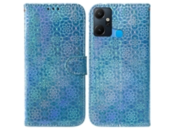Capa De Couro Colorida Com Fivela Magnética Para Infinix Smart 6 Plus