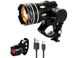 Lurelia Luz De Bicicleta, Farol/ Led T6 15000lm/ Conjunto De Lâmpadas Recarregável Via Usb, Impermeável E Ajustável- Wellngsgks
