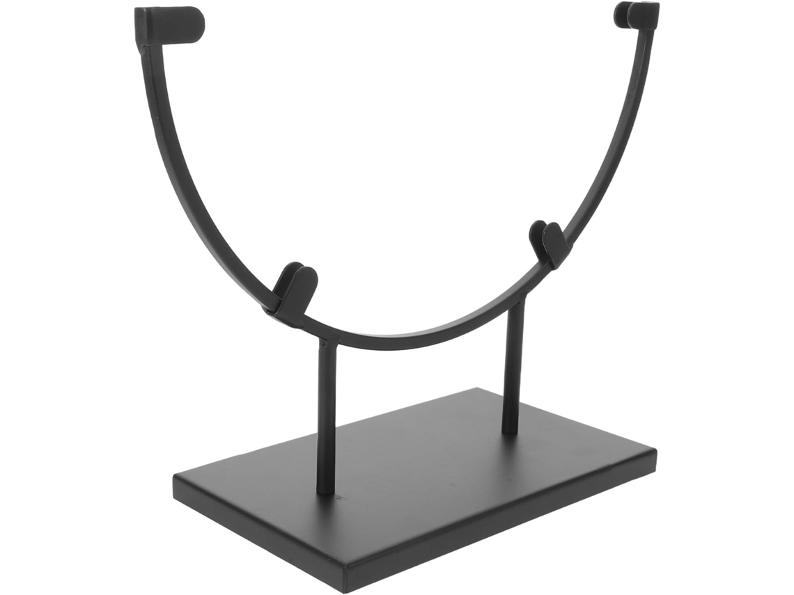 Suporte Redondo De Metal Preto Para Fotos E Peças Arte Em Vidro Fundido, Estável E Elegante, Ideal Para Boutiques E