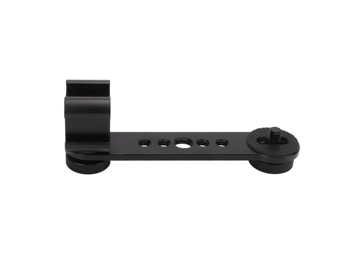 Triple Cold Shoe Extension Bracket Aluminium Alloy Microphone Stand Mount Adapter For Tripod Monopod Stabilizer Black LAXISCREED