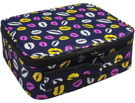 Mala de Maquilhagem ESTORE Lips Multicor (26x23x9 cm)
