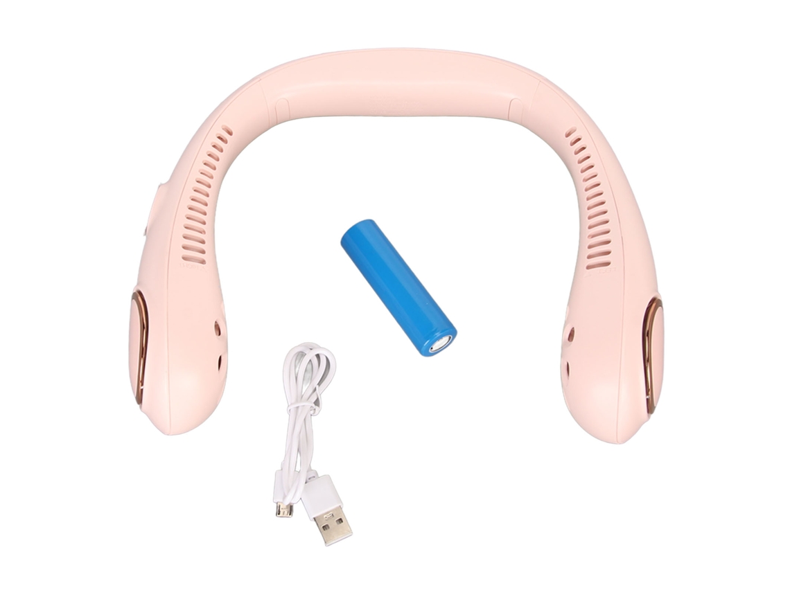 Ventilador De Pescoço Sem Lâmina Portátil Rosa